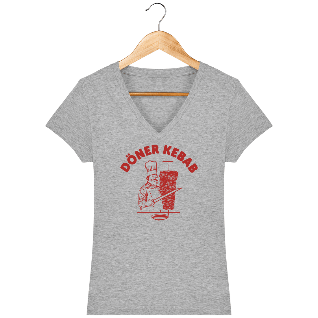 Femme>Tee-shirts - T-Shirt Femme Col V <br> Döner Kebab