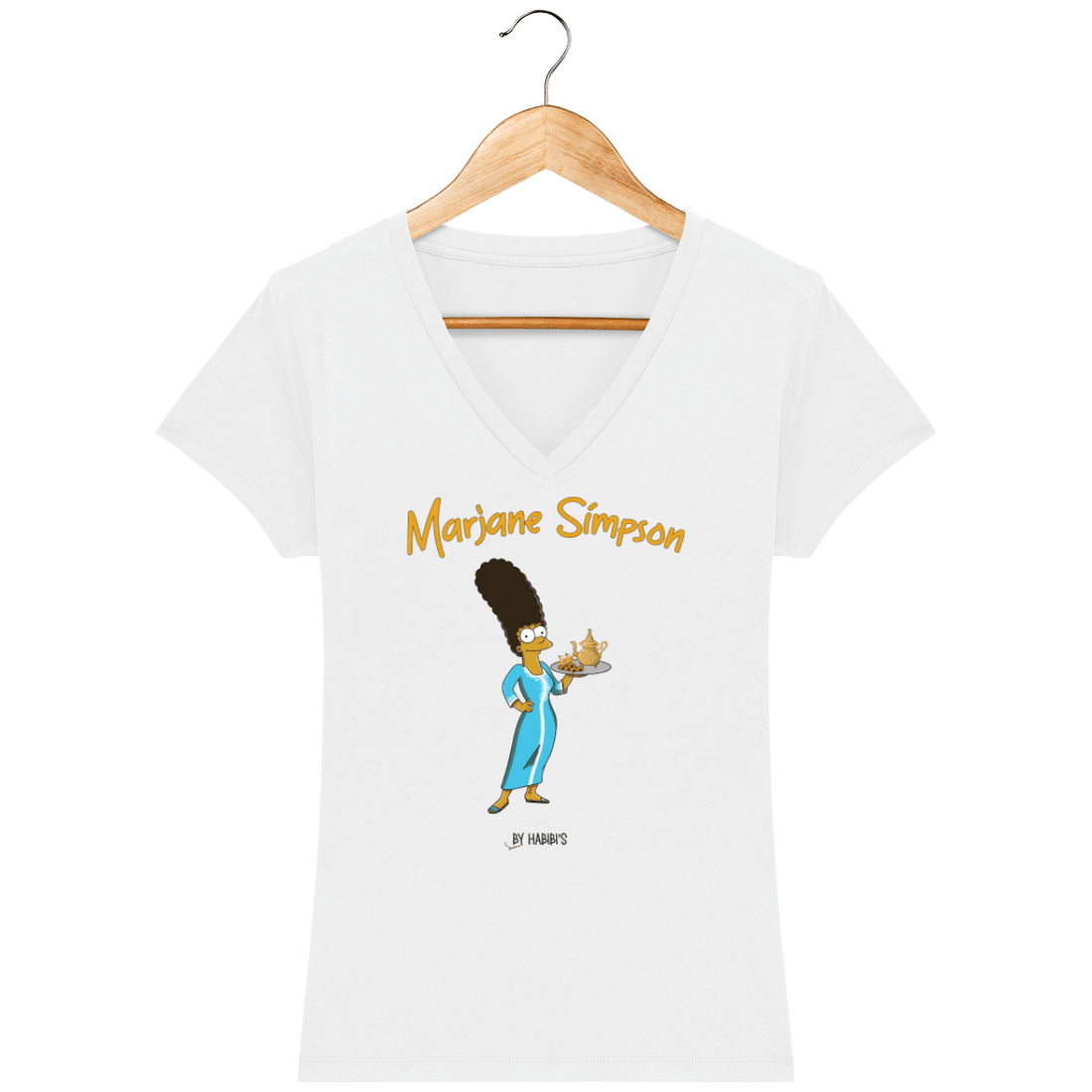 Femme>Tee-shirts - T-Shirt Femme Col V <br> Marjane Simpson