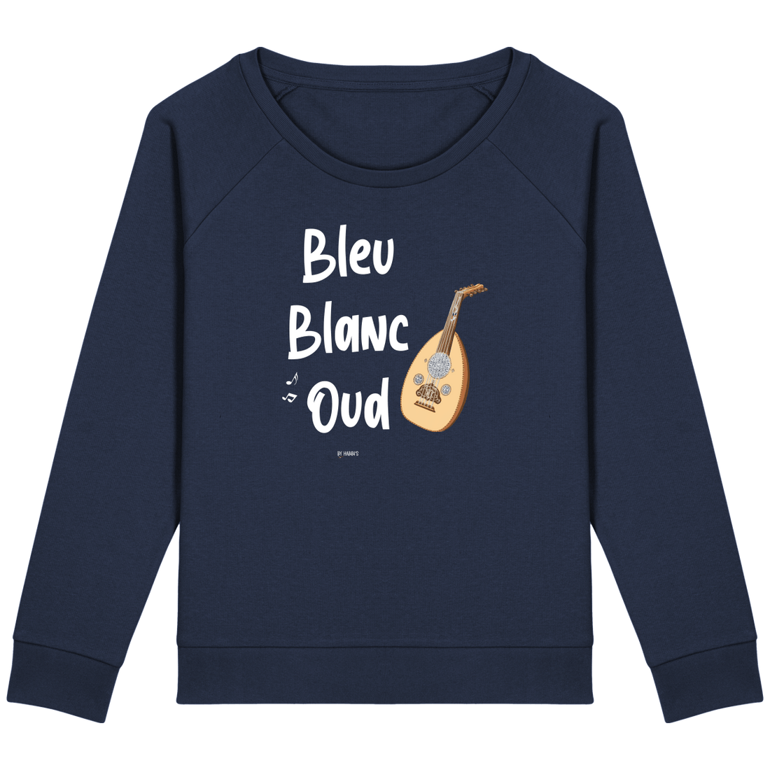 Femme>Sweatshirts - Sweat Femme <br> Bleu Blanc Oud