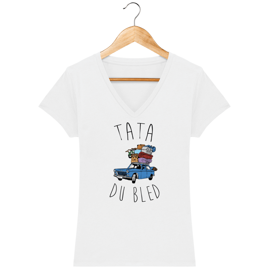 Femme>Tee-shirts - T-Shirt Col V Femme <br> Tata Du Bled