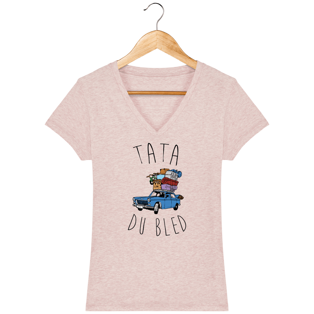 Femme>Tee-shirts - T-Shirt Col V Femme <br> Tata Du Bled