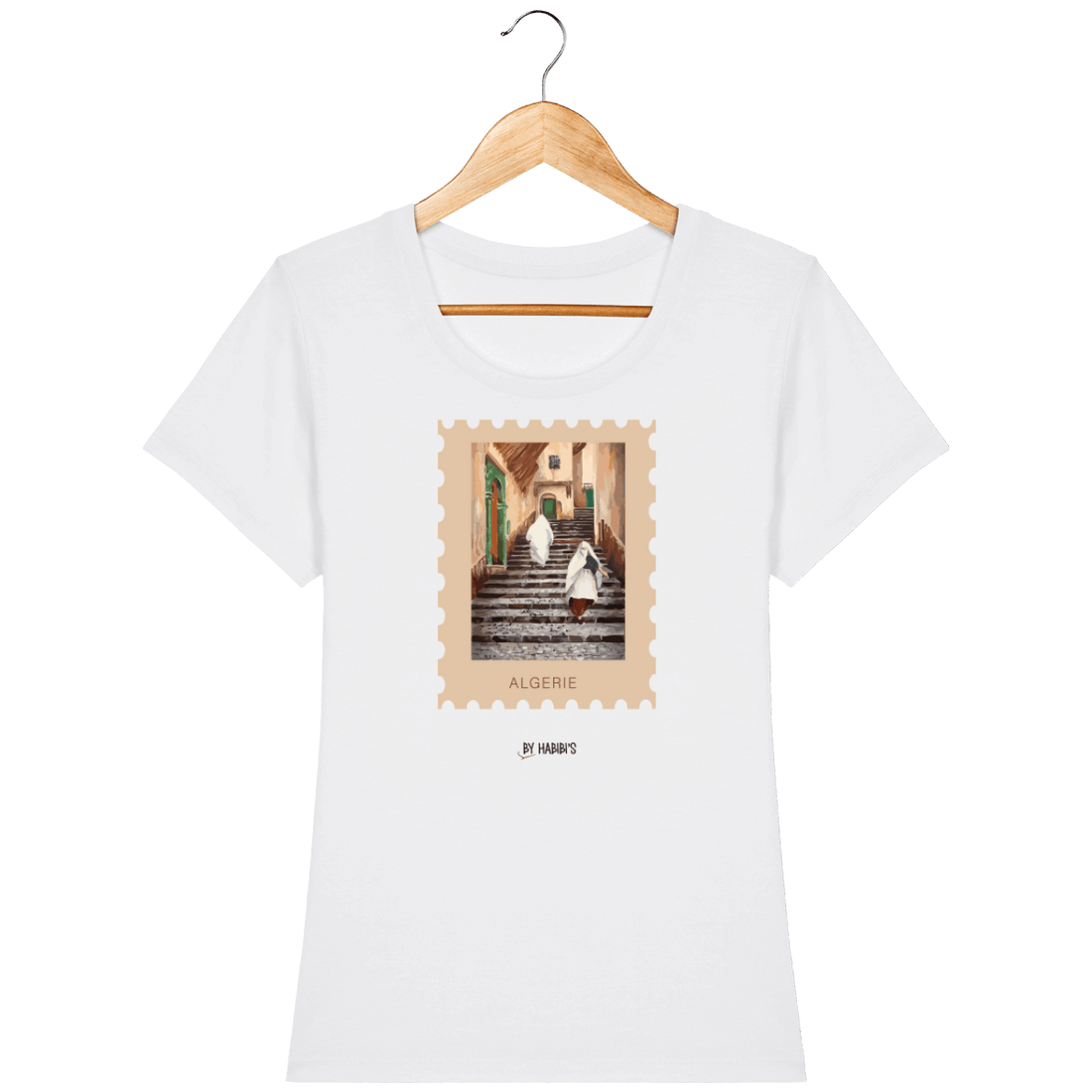 Femme>Tee-shirts - T-Shirt Femme  <br> Timbre Algérie