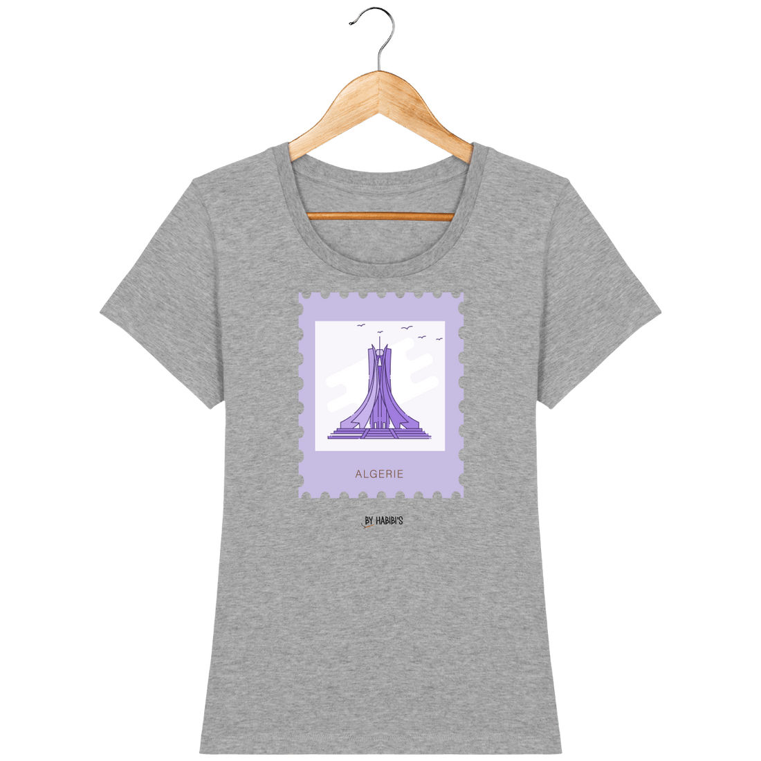 Femme>Tee-shirts - T-Shirt Femme <br>  Timbre Algérie