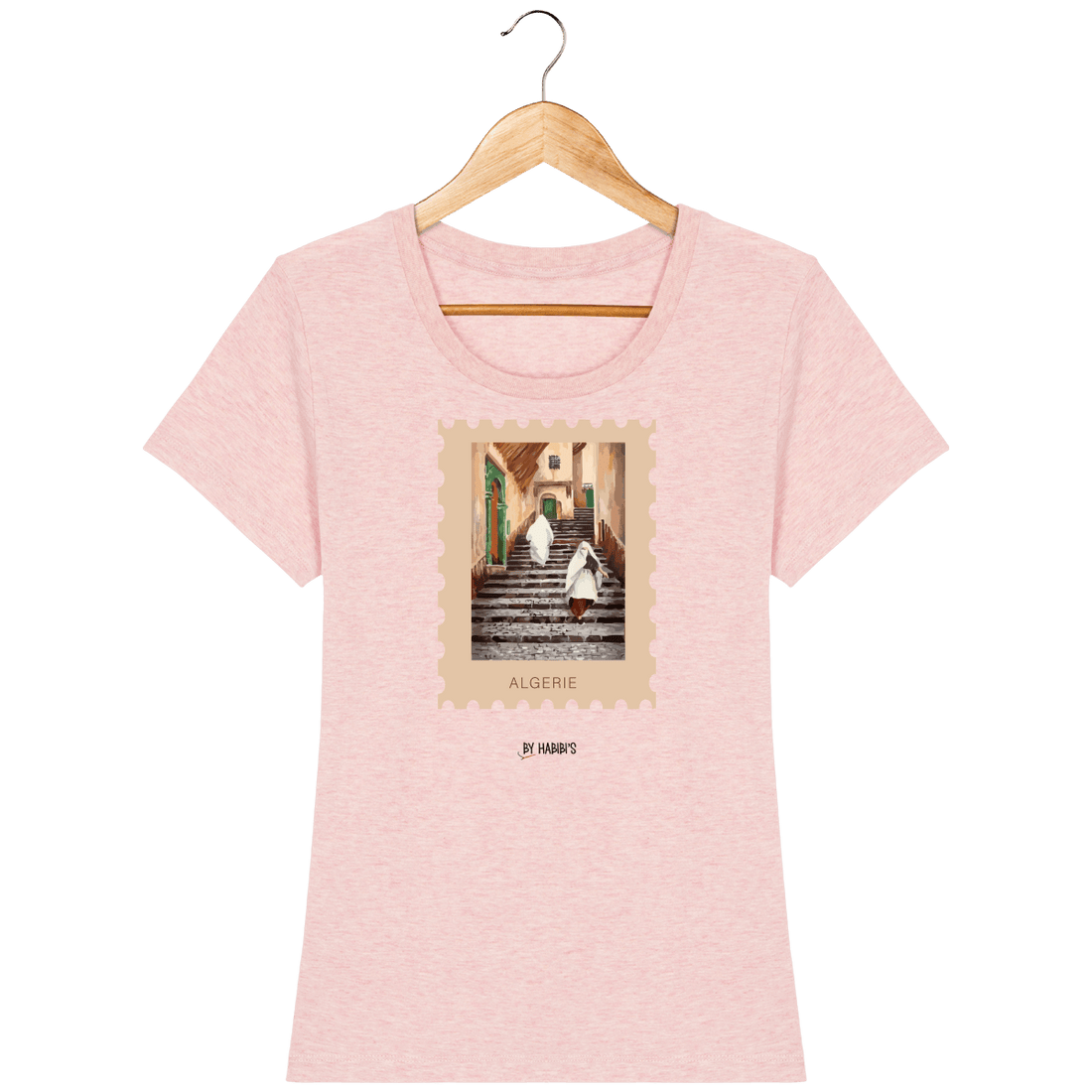 Femme>Tee-shirts - T-Shirt Femme  <br> Timbre Algérie