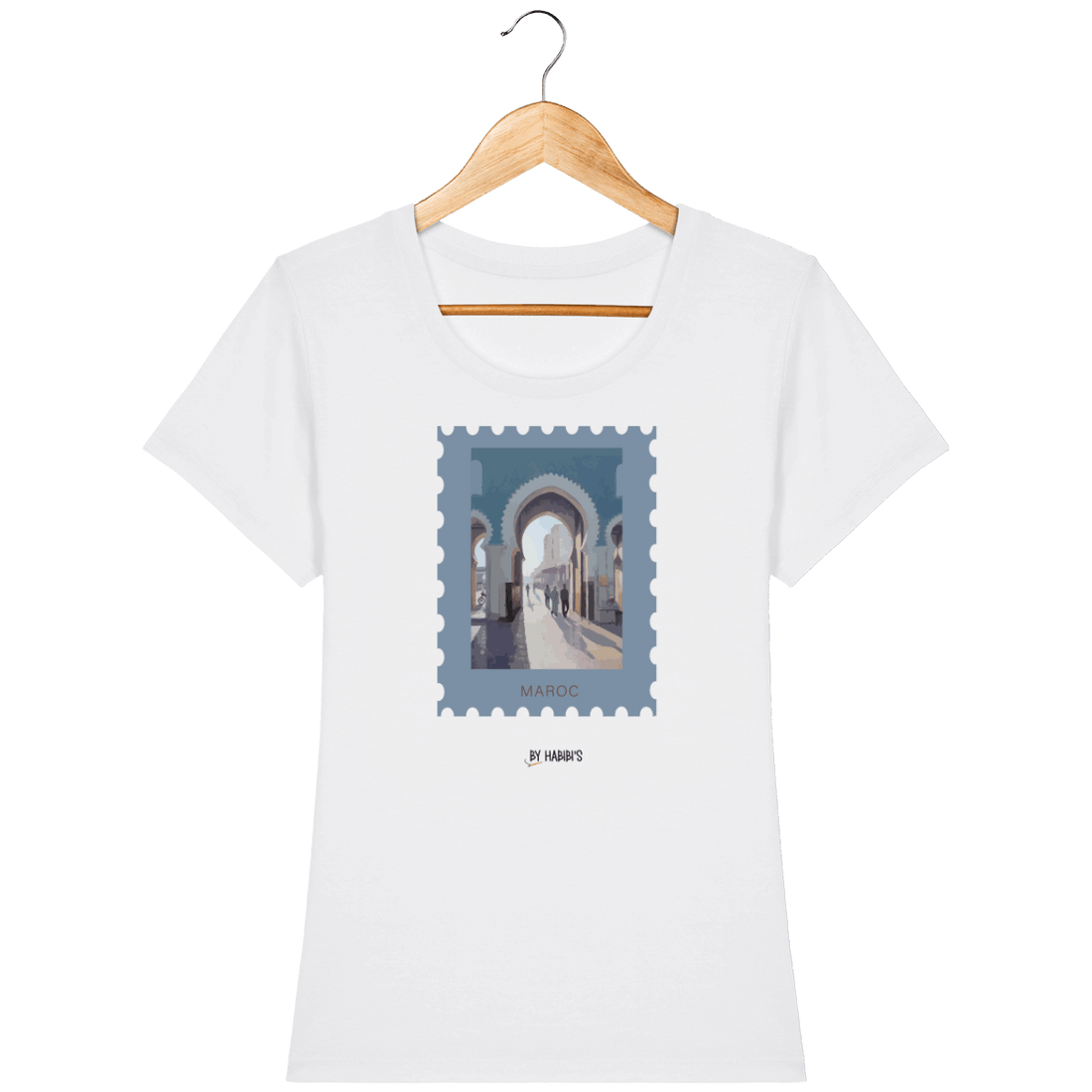 Femme>Tee-shirts - T-Shirt Femme <br> Timbre Maroc