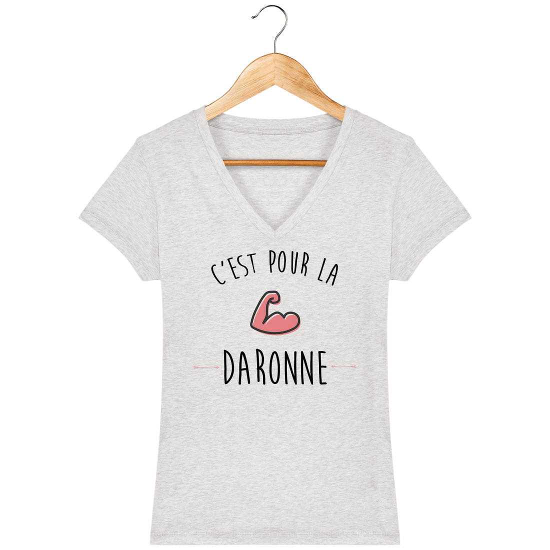 Femme>Tee-shirts - T-Shirt Femme Col V <br> C'est Pour La Daronne