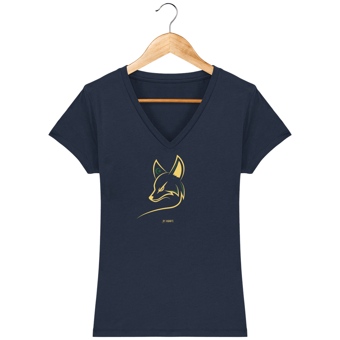 Femme>Tee-shirts - T-Shirt Femme Col V <br> Fennec Algérie 2022