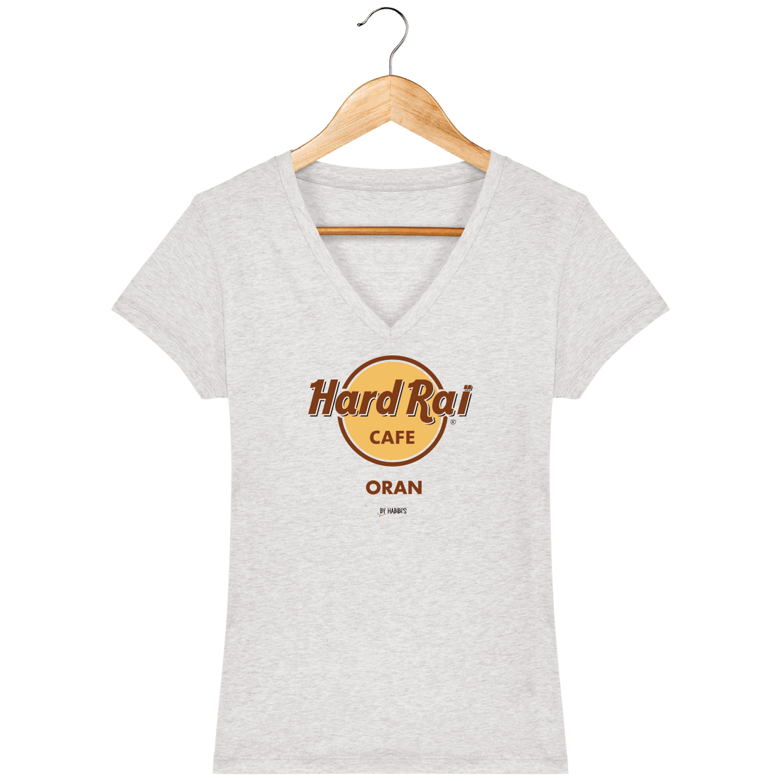 Femme>Tee-shirts - T-Shirt Femme Col V <br> Hard Raï Oran