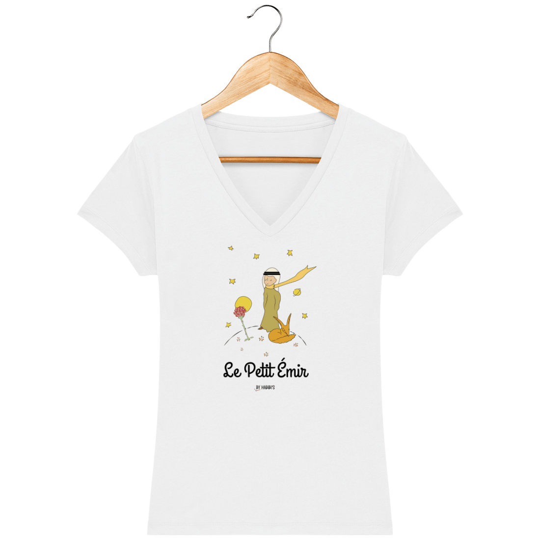 Femme>Tee-shirts - T-Shirt Femme Col V <br>  Le Petit Emir