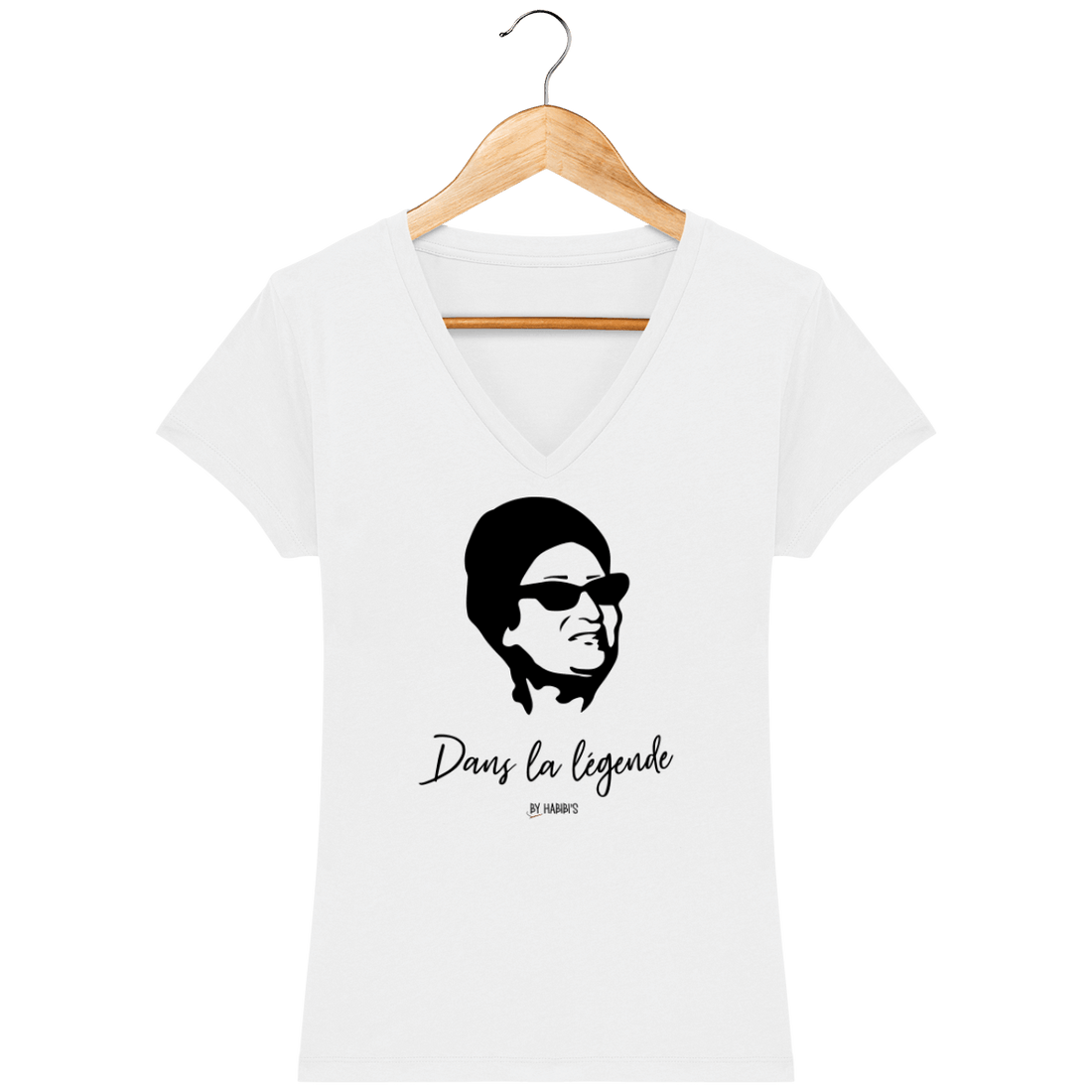 Femme>Tee-shirts - T-Shirt Femme Col V <br> Oum Kalthoum La Légende