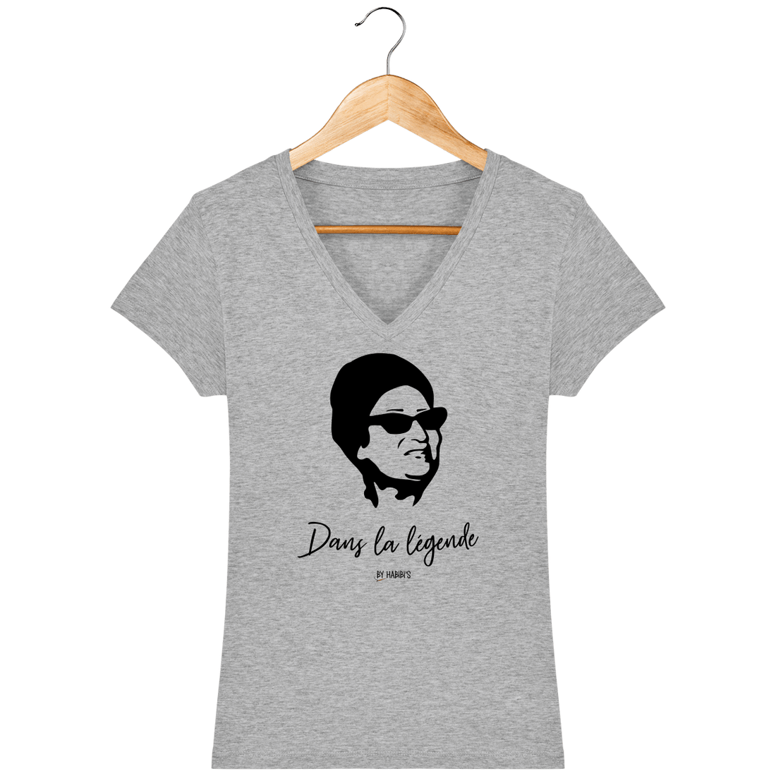 Femme>Tee-shirts - T-Shirt Femme Col V <br> Oum Kalthoum La Légende