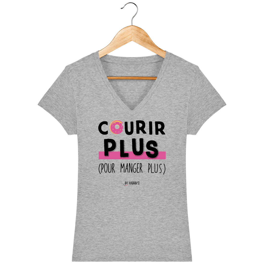 Femme>Tee-shirts - T-Shirt Femme Col V Courir Plus