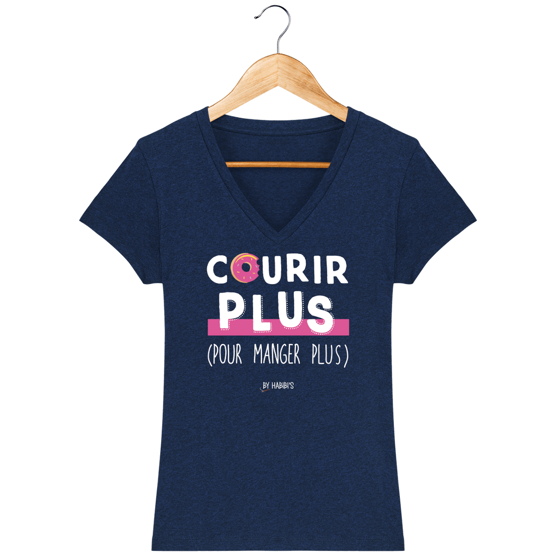 Femme>Tee-shirts - T-Shirt Femme Col V Courir Plus