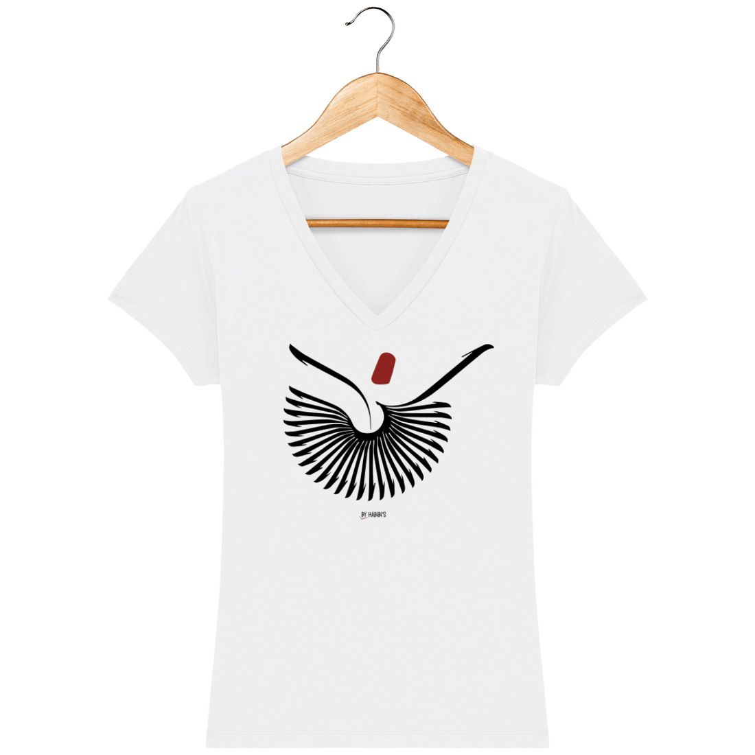 T-Shirt Femme Col V <br> Derviche Minimaliste