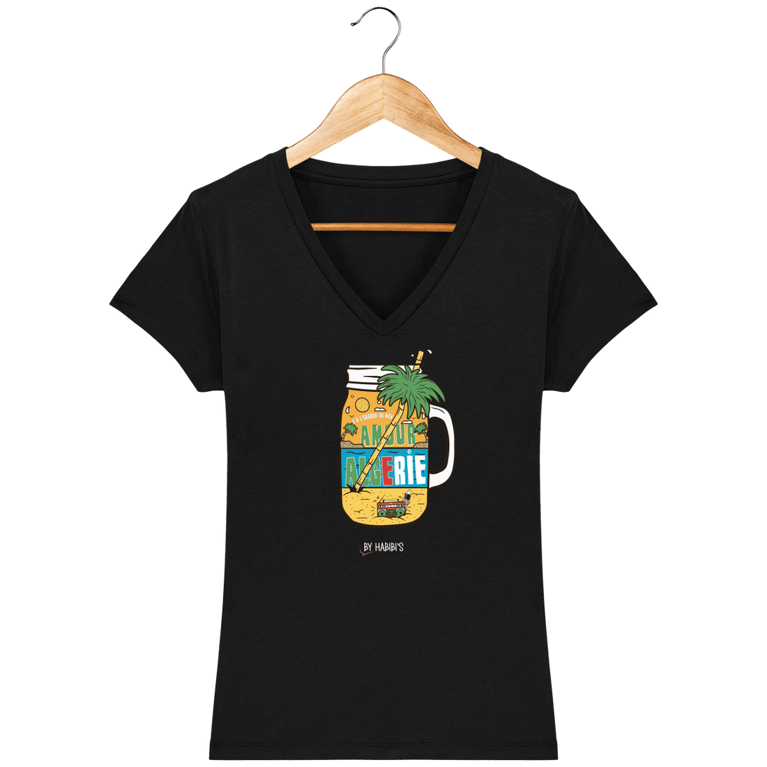Femme>Tee-shirts - T-Shirt Femme Col V été Algérie