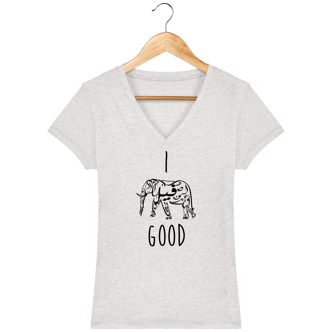 Femme>Tee-shirts - T-Shirt Femme Col V I Feel Good