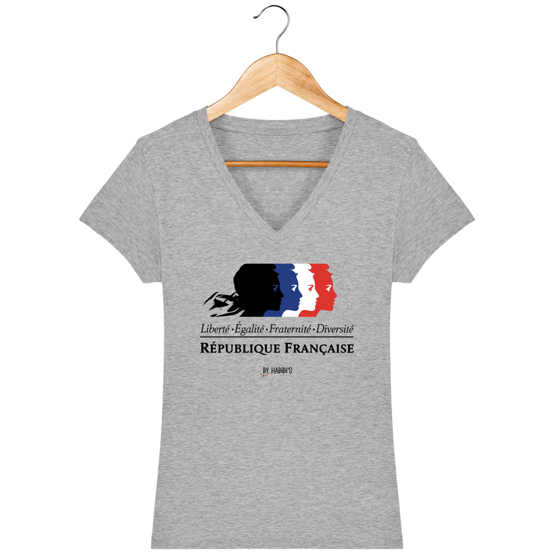 Femme>Tee-shirts - T-Shirt Femme Col V République Française