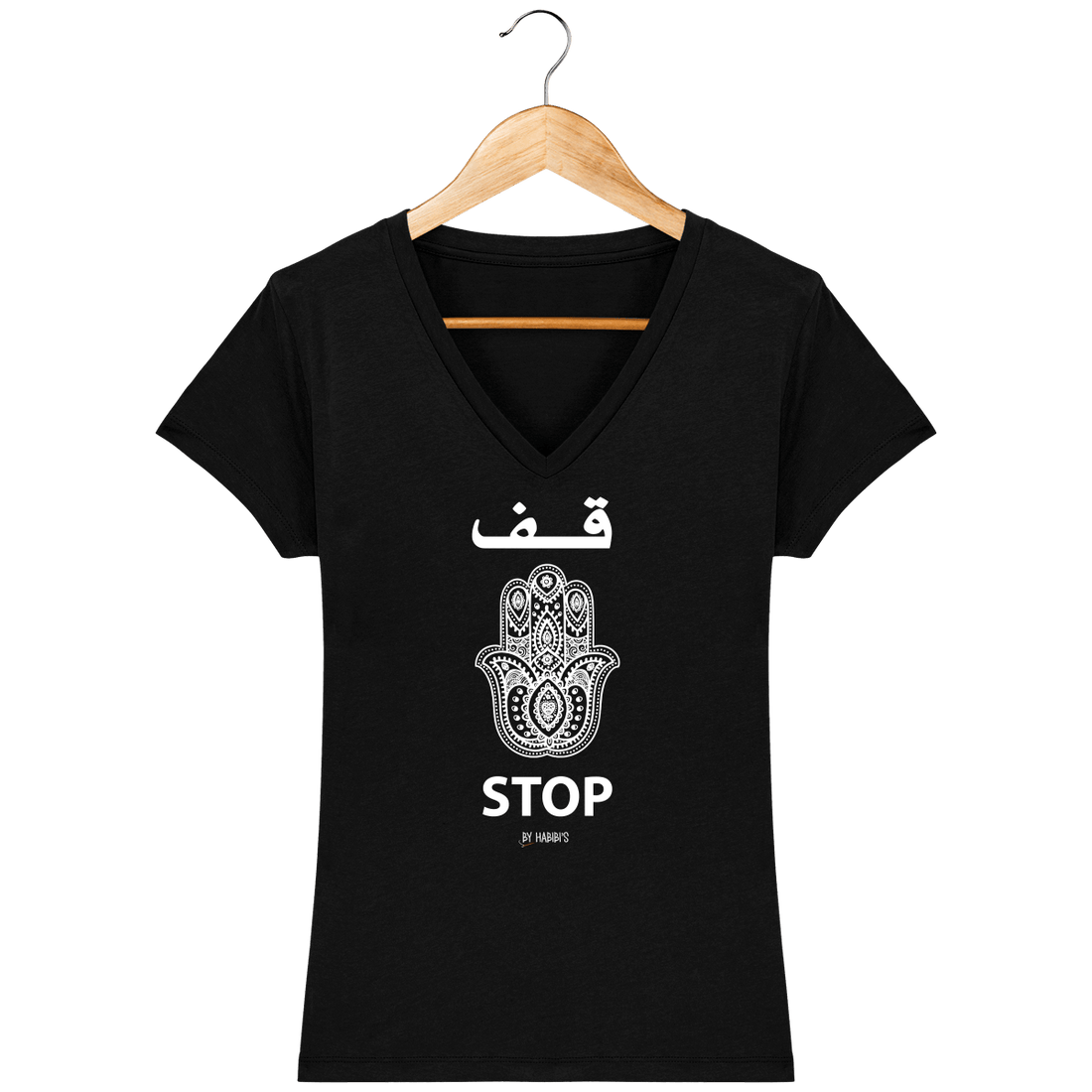 Femme>Tee-shirts - T-Shirt Femme Col V Stop