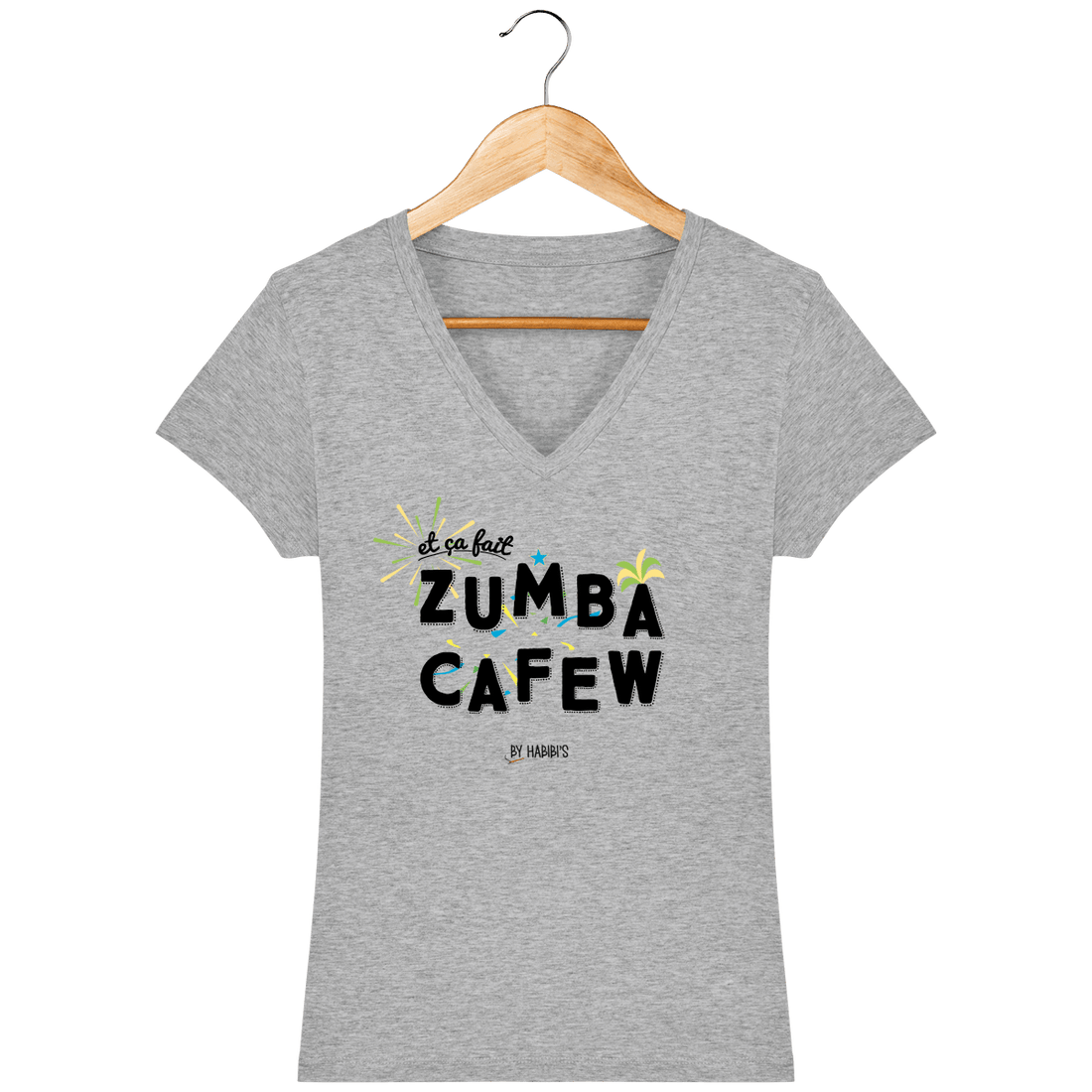Femme>Tee-shirts - T-Shirt Femme Col V Zumba Cafew