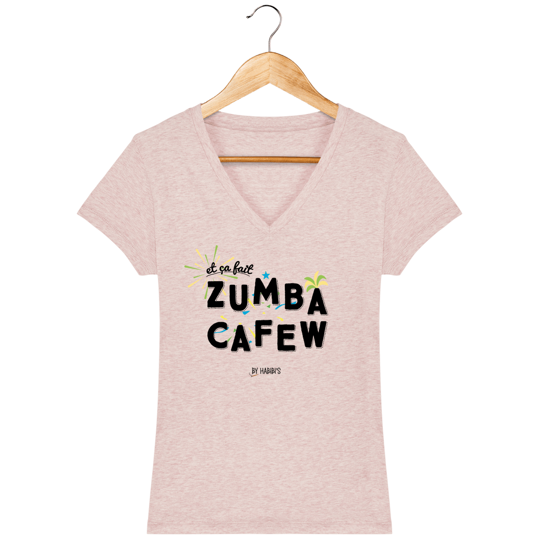 Femme>Tee-shirts - T-Shirt Femme Col V Zumba Cafew