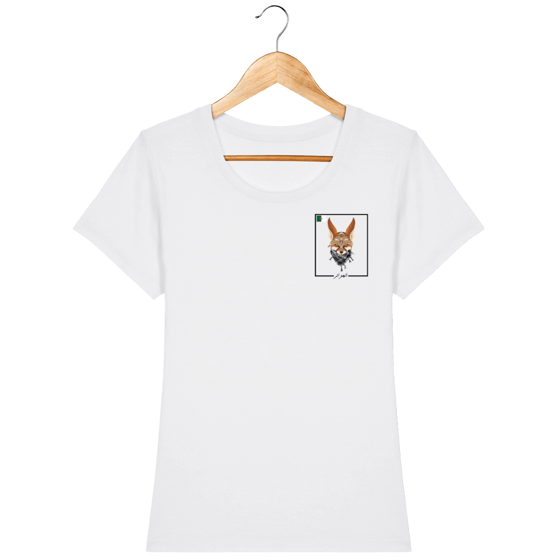 Femme>Tee-shirts - T-Shirt Femme Fanion Fennec Algérie