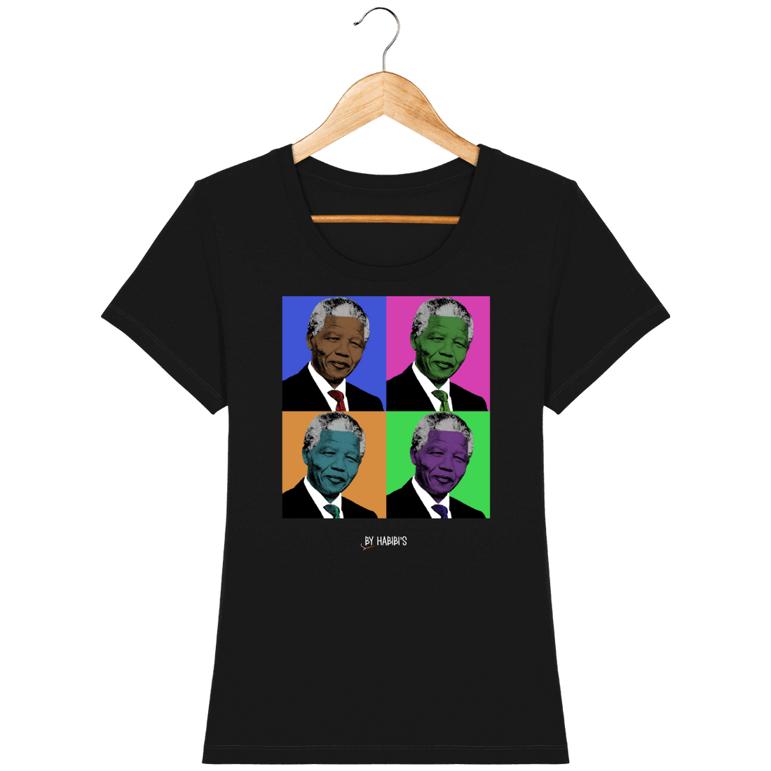 Femme>Tee-shirts - T-Shirt Femme Pop Art Nelson Mandela