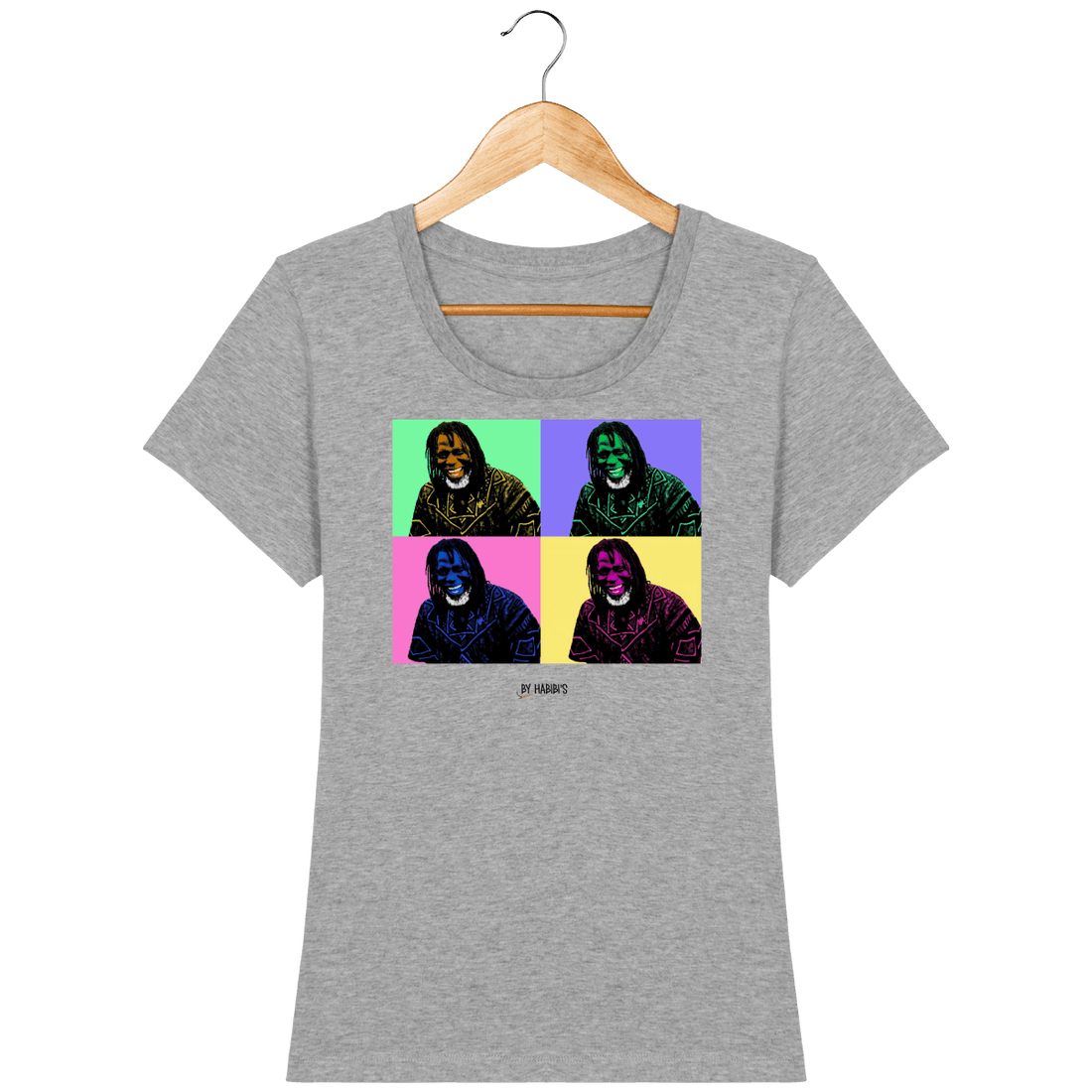 Femme>Tee-shirts - T-Shirt Femme Pop Art Tiken Jah Fakoly