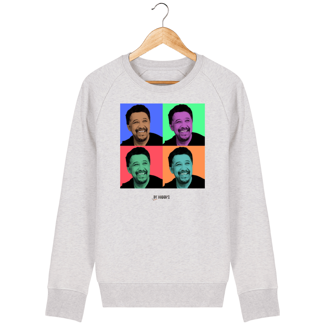 Homme>Sweatshirts - Sweat Homme Pop Art Cheb Khaled