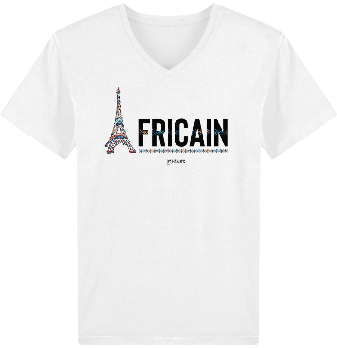 Homme>Tee-shirts - T-Shirt Homme Col V Africain