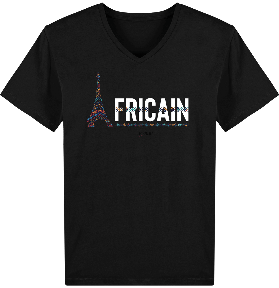 Homme>Tee-shirts - T-Shirt Homme Col V Africain