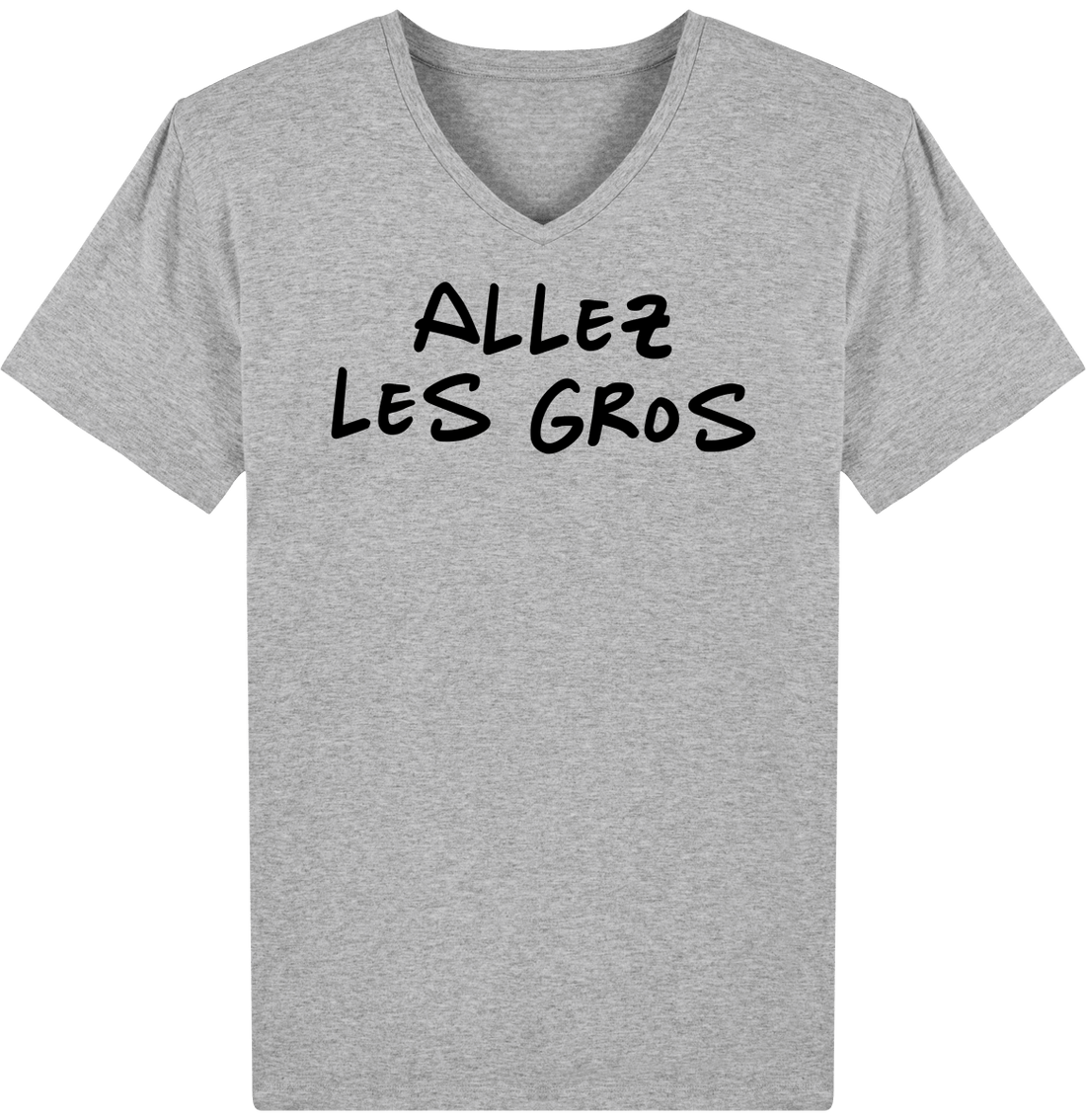 Homme>Tee-shirts - T-Shirt Homme Col V Allez Les Gros