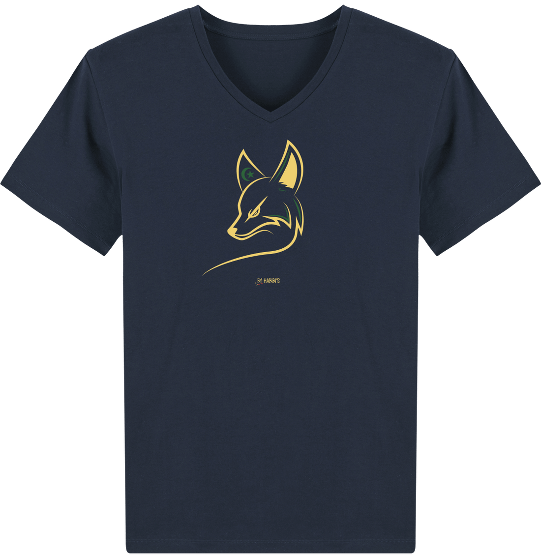 Homme>Tee-shirts - T-Shirt Homme Col V <br> Fennec Algérie 2022