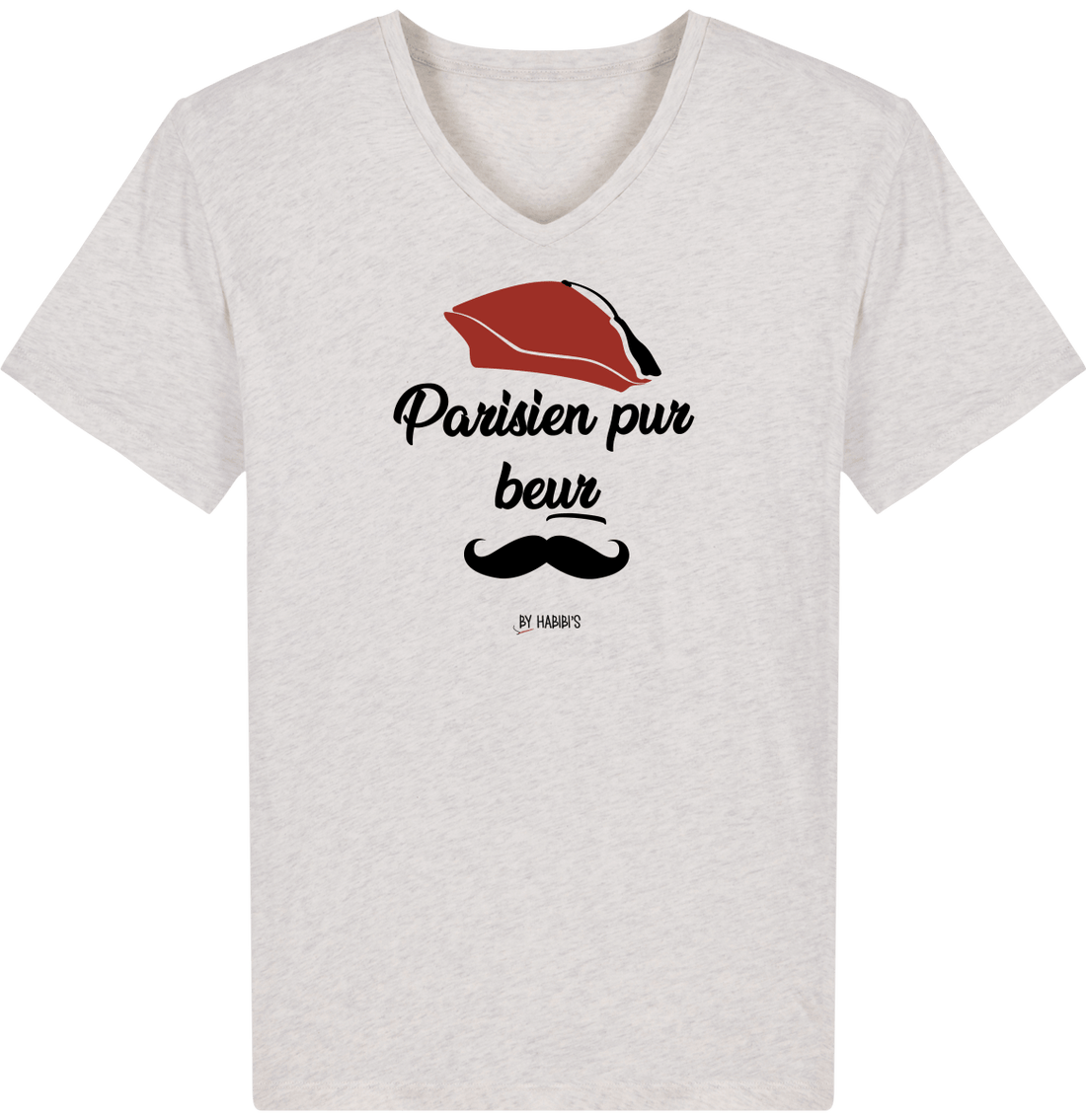 Homme>Tee-shirts - T-Shirt Homme Col V <br>  Parisien Pur Beur