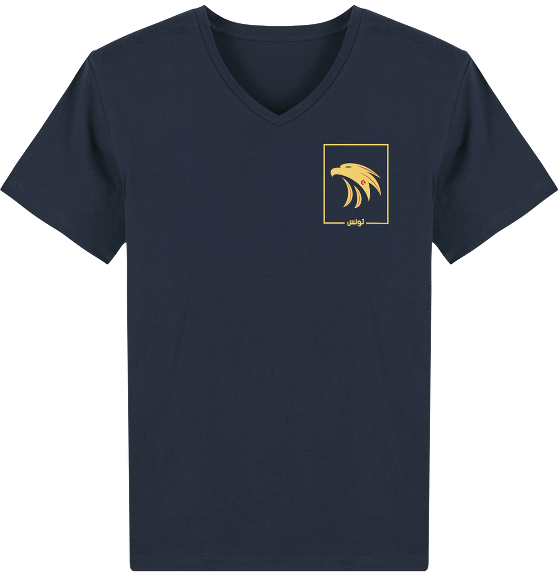 Homme>Tee-shirts - T-Shirt Homme Col V Fanion Aigles De Carthage 2022