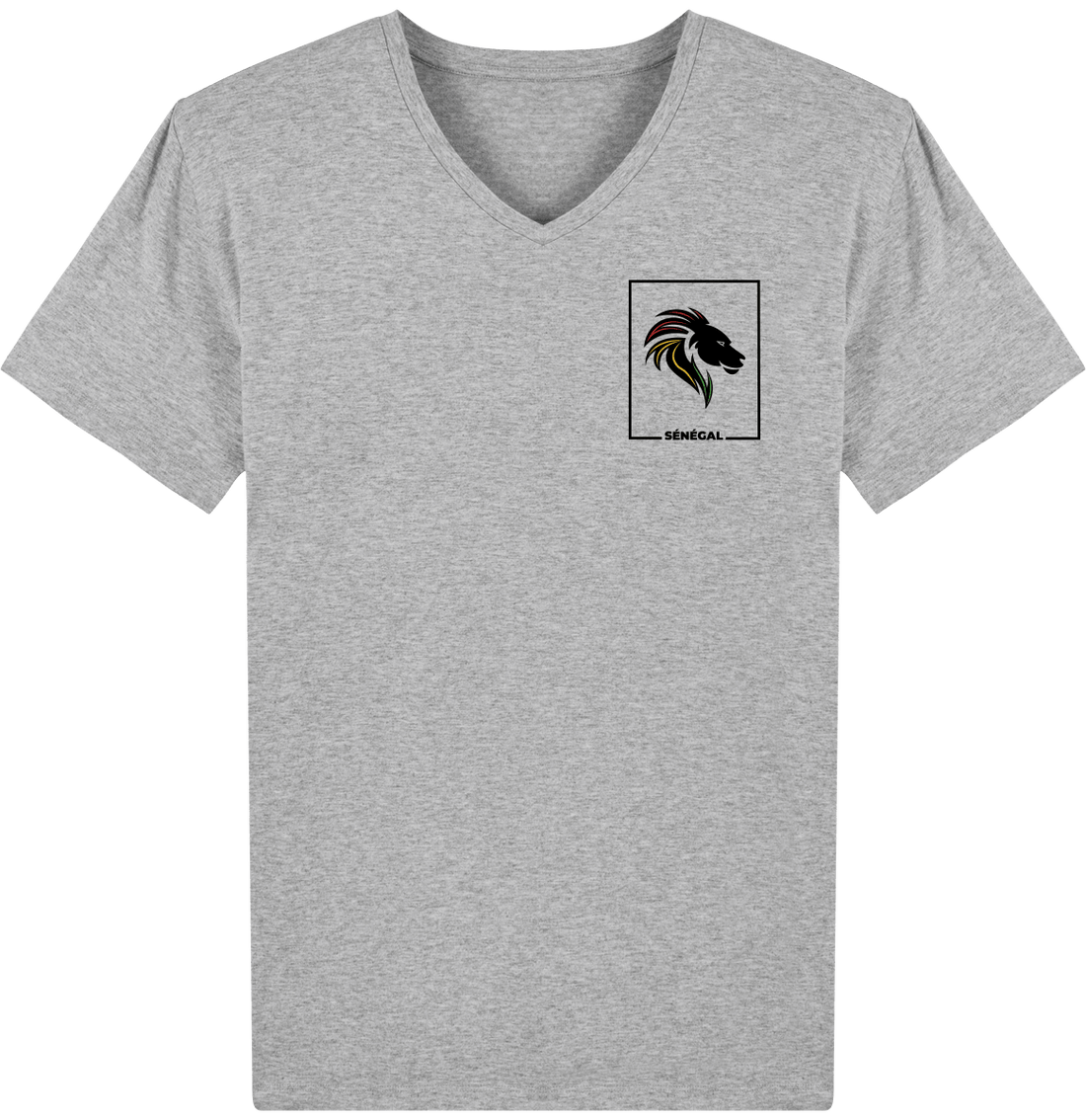 Homme>Tee-shirts - T-Shirt Homme Col V Fanion Lions De La Teranga 2022