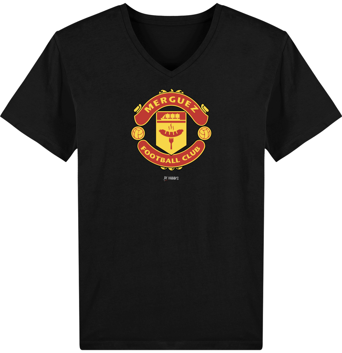 Homme>Tee-shirts - T-Shirt Homme Col V Merguez Football Club