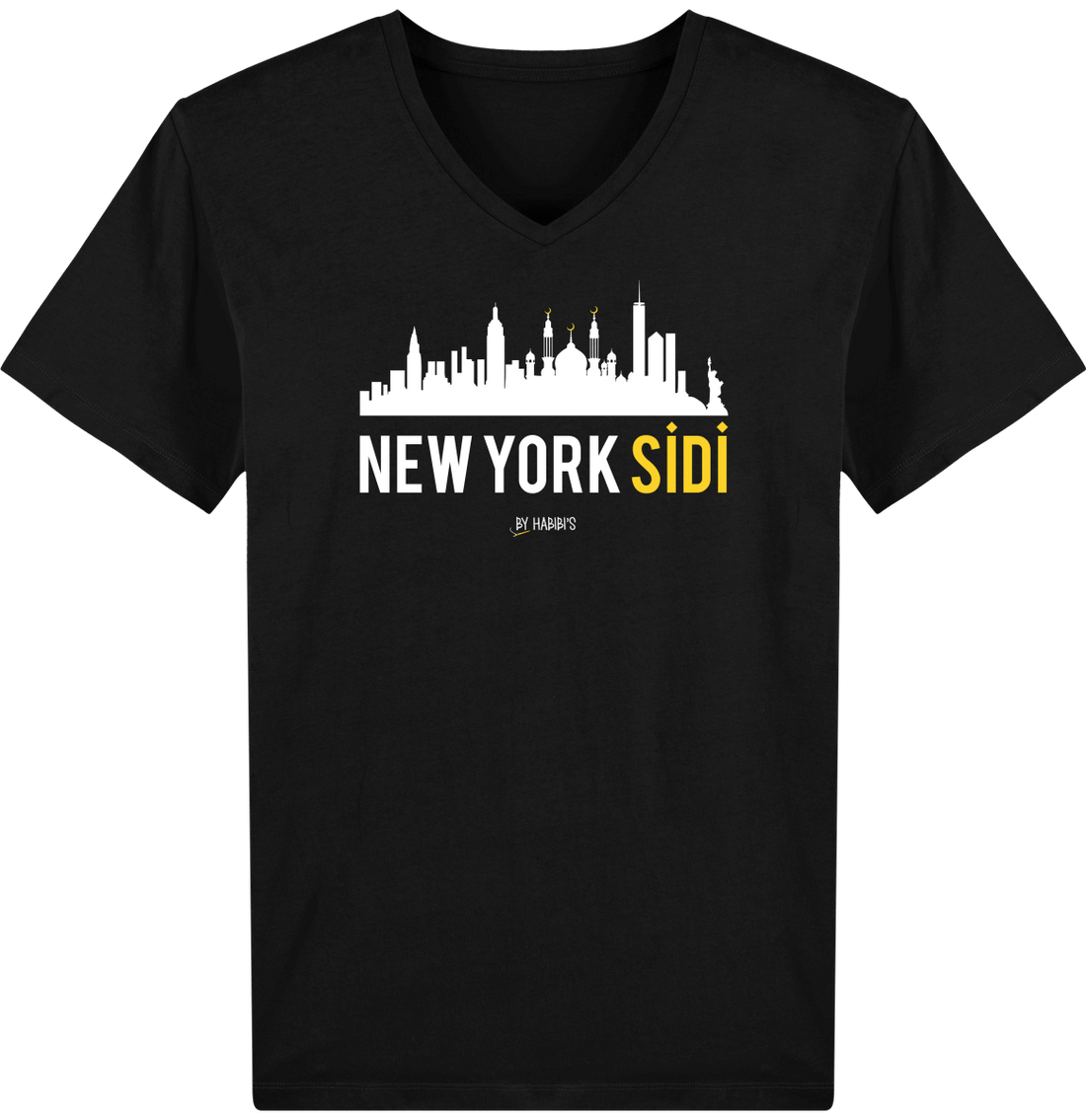 Homme>Tee-shirts - T-Shirt Homme Col V New York Sidi
