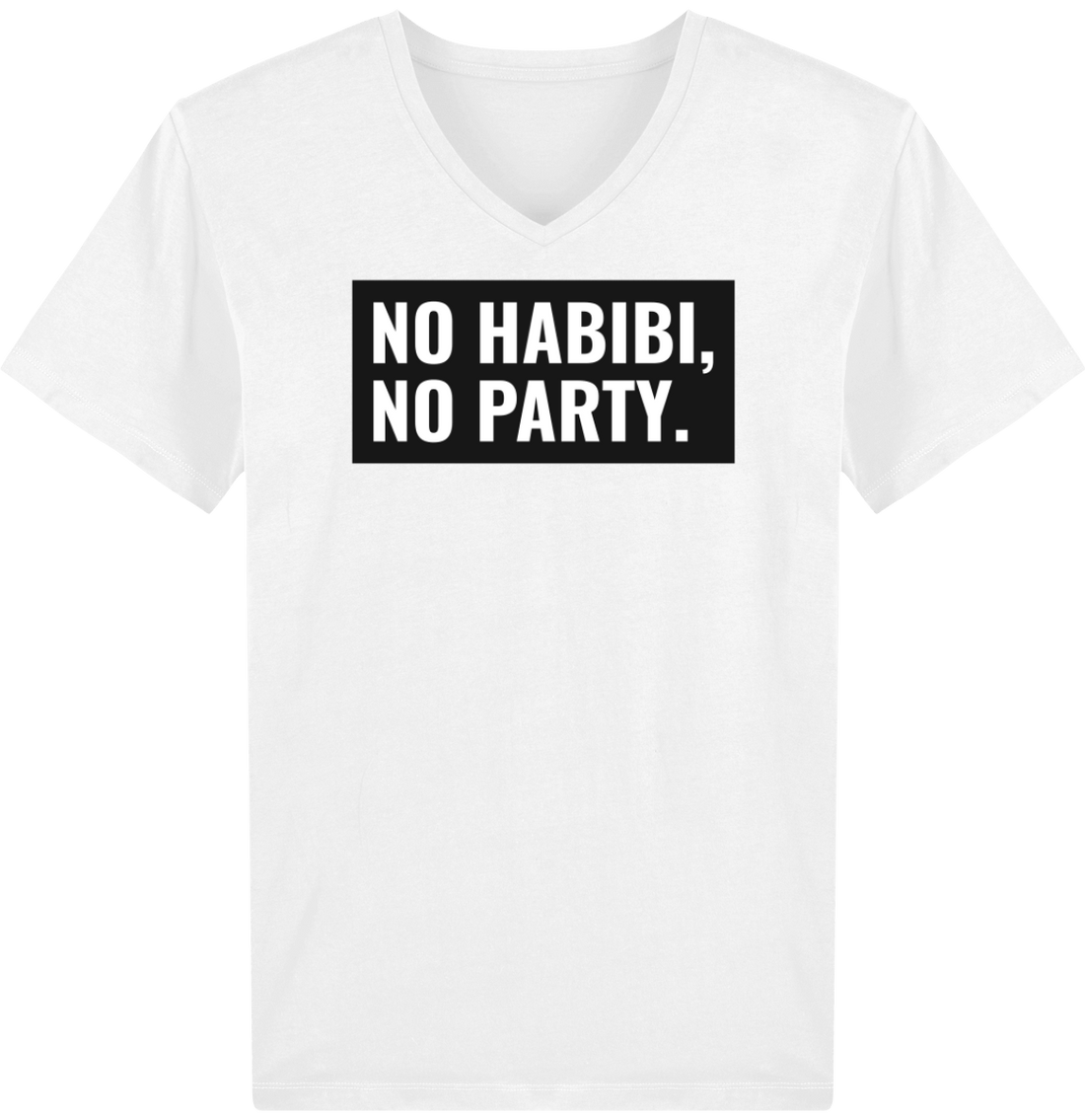 Homme>Tee-shirts - T-Shirt Homme Col V No Habibi No Party