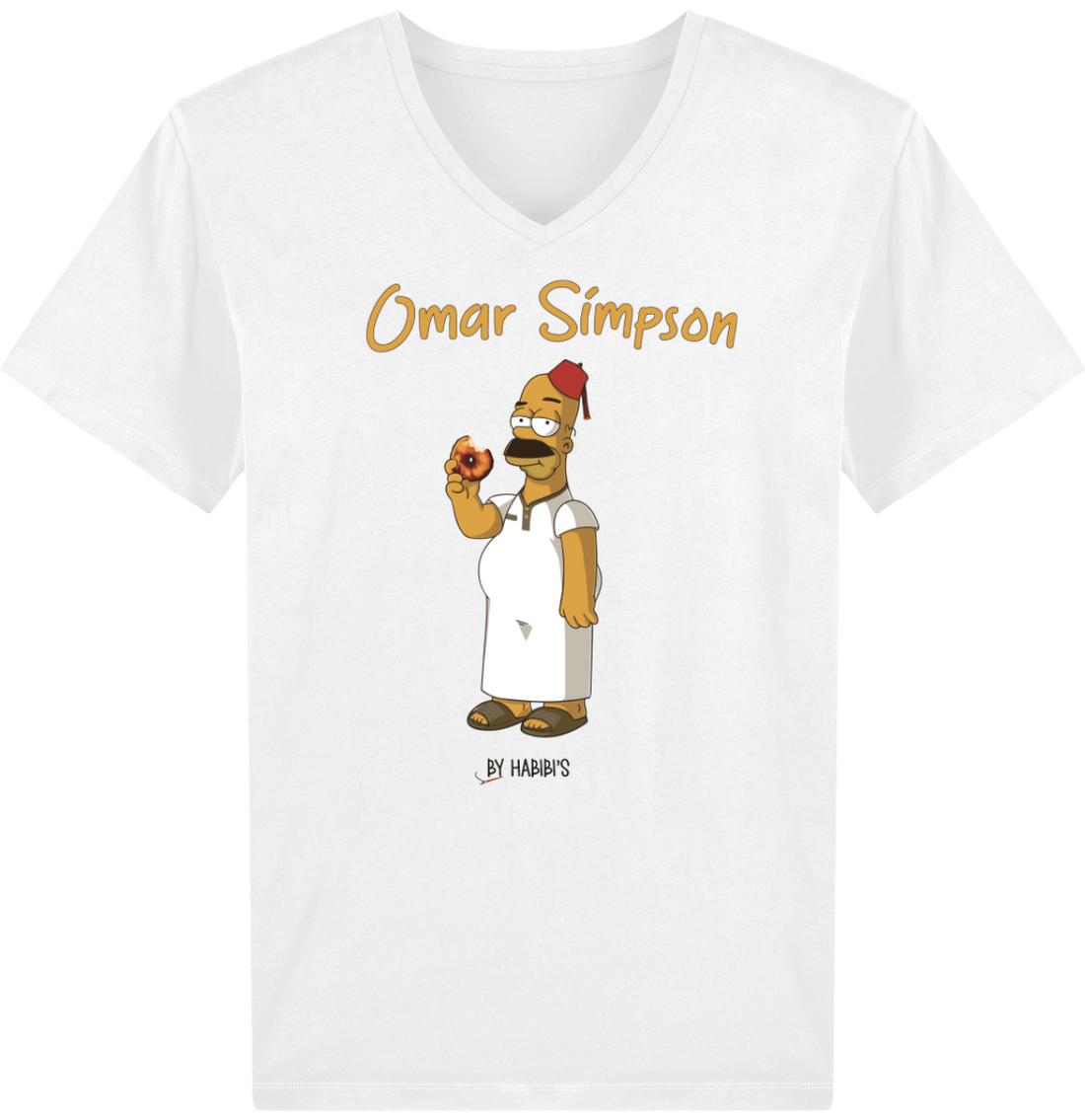 Homme>Tee-shirts - T-Shirt Homme Col V Omar Simpson