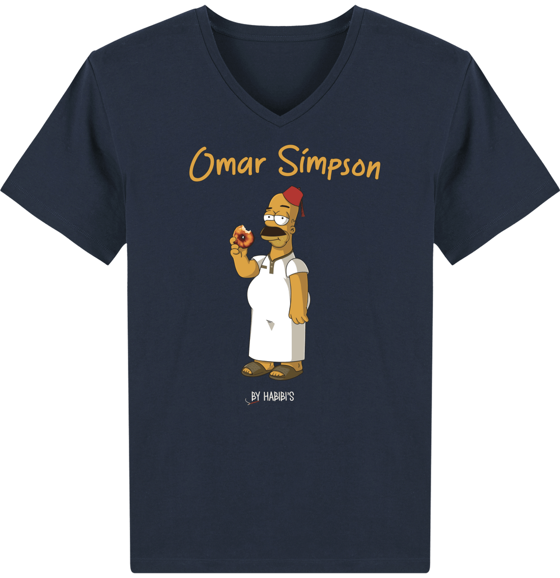 Homme>Tee-shirts - T-Shirt Homme Col V Omar Simpson