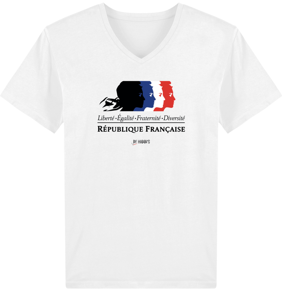 Homme>Tee-shirts - T-Shirt Homme Col V République Française