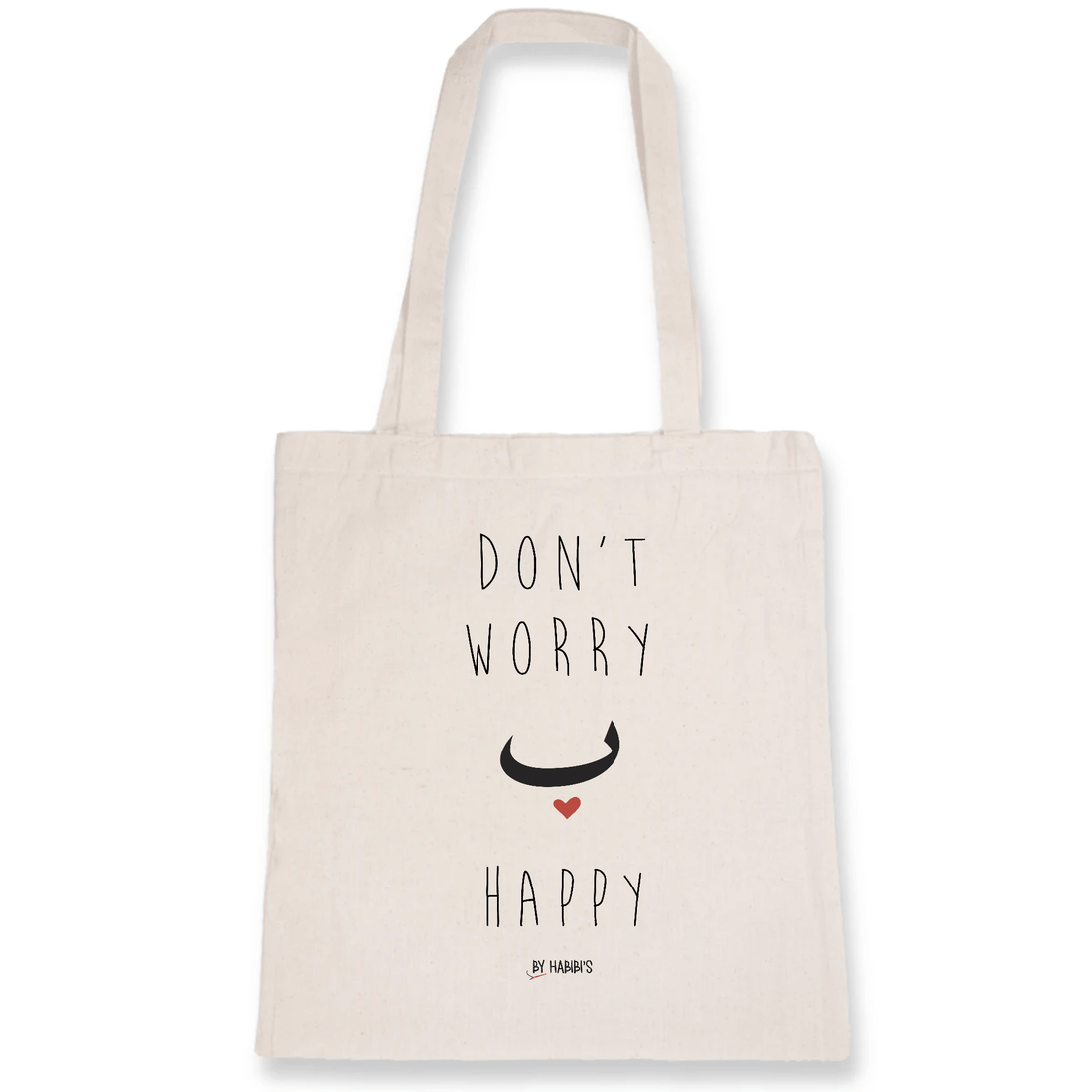 Totebag Blanc Cassé - DTG - Tote Bag <br> Don't Worry Be Happy